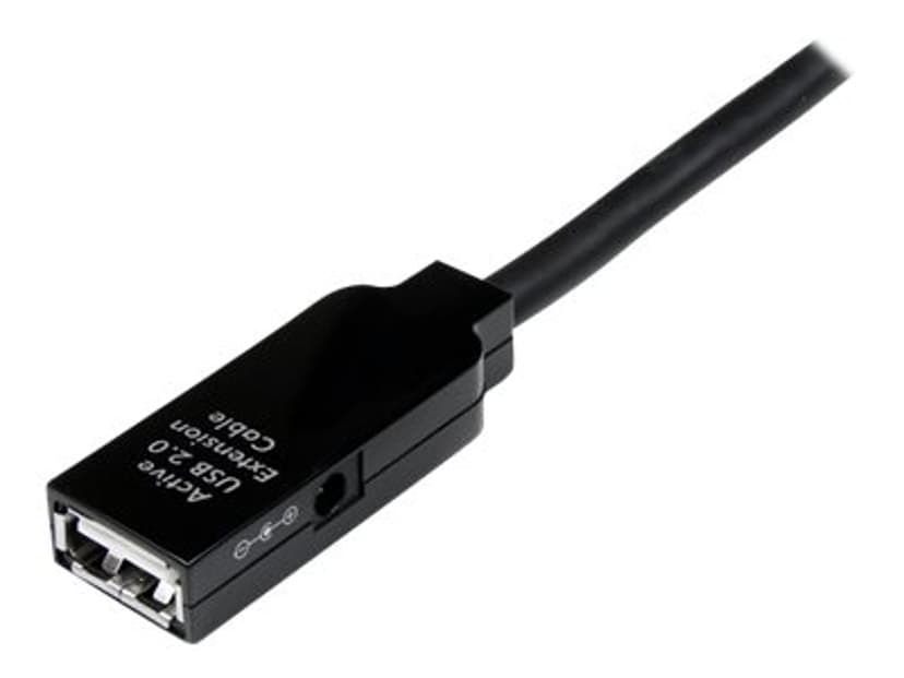 Startech 10m USB 2.0 Active Extension Cable M/F 10m USB-A USB-A Svart