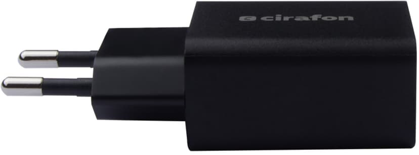 Cirafon Wall Charger 1xUSB 230V 5V 2.4A Black Sort