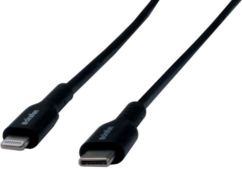 Cirafon USB-C til Lightning Hurtiglade-kabel – for iPhone/iPad 1.2m Svart