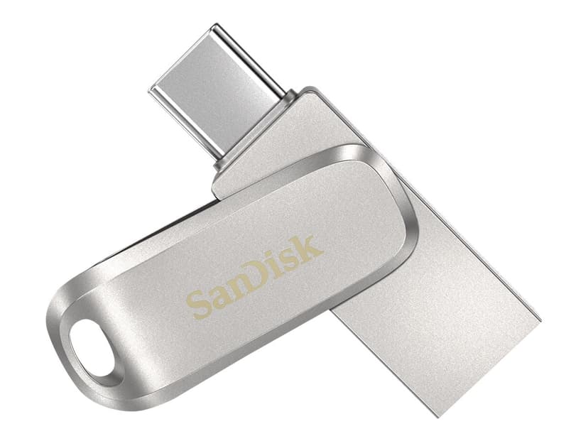 SanDisk Ultra Dual Drive Luxe 512GB USB-A / USB-C Ruostumaton teräs