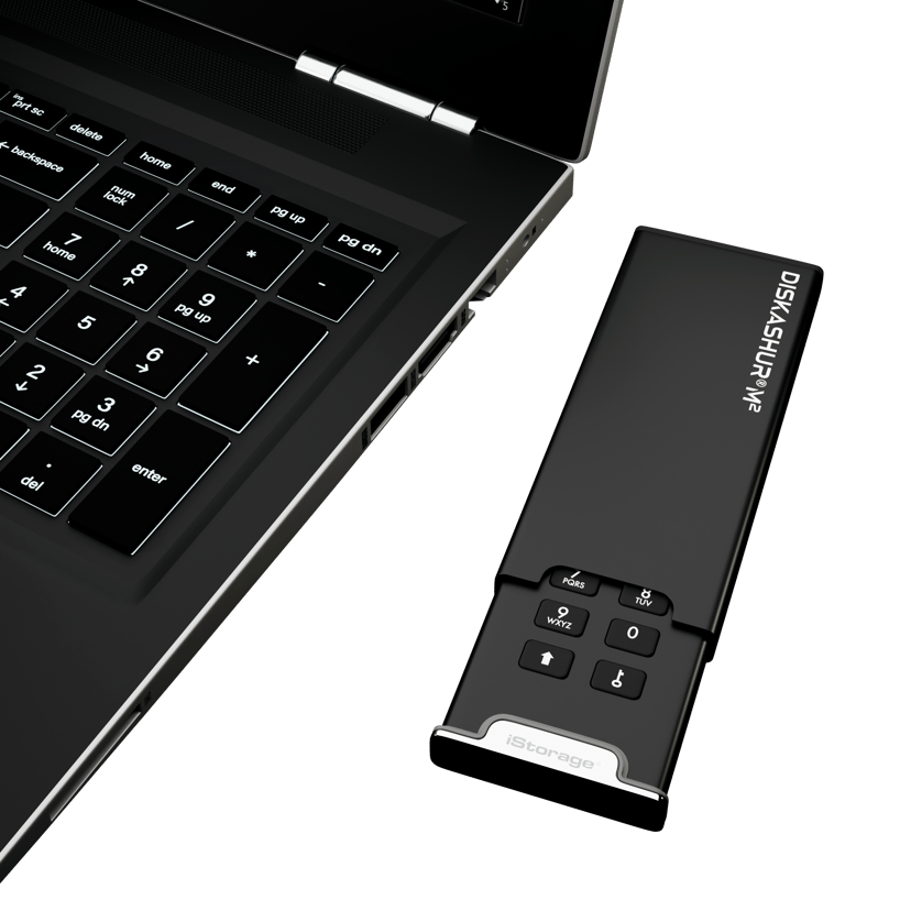 Istorage Diskashur M2 USB3 256-BIT 1TB Micro-USB B Svart