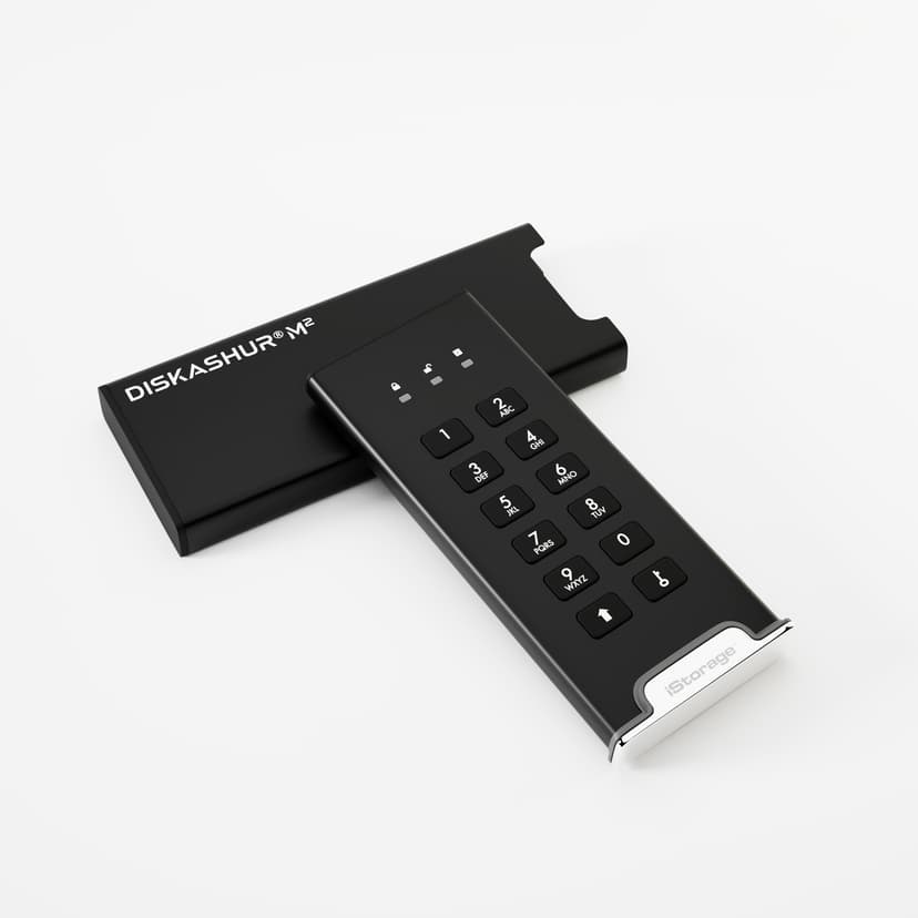 Istorage Diskashur M2 USB3 256-BIT 1TB Micro-USB B Svart