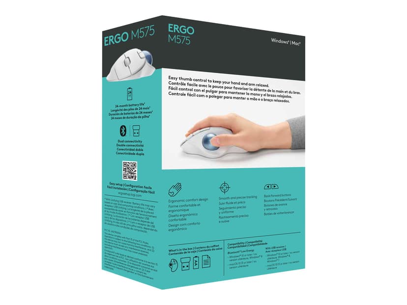 Logitech ERGO M575 RF-draadloos + Bluetooth