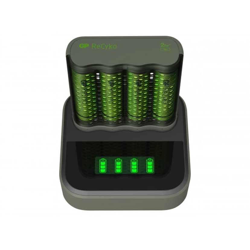 GP ReCyko Speed Charger M451 USB + Laddningsdocka + 4st 2600mAh Batteri