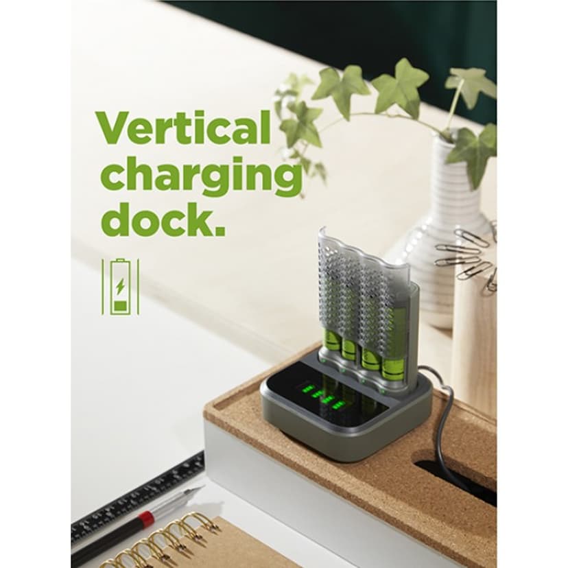 GP ReCyko Speed Charger M451 USB + Laddningsdocka + 4st 2600mAh Batteri