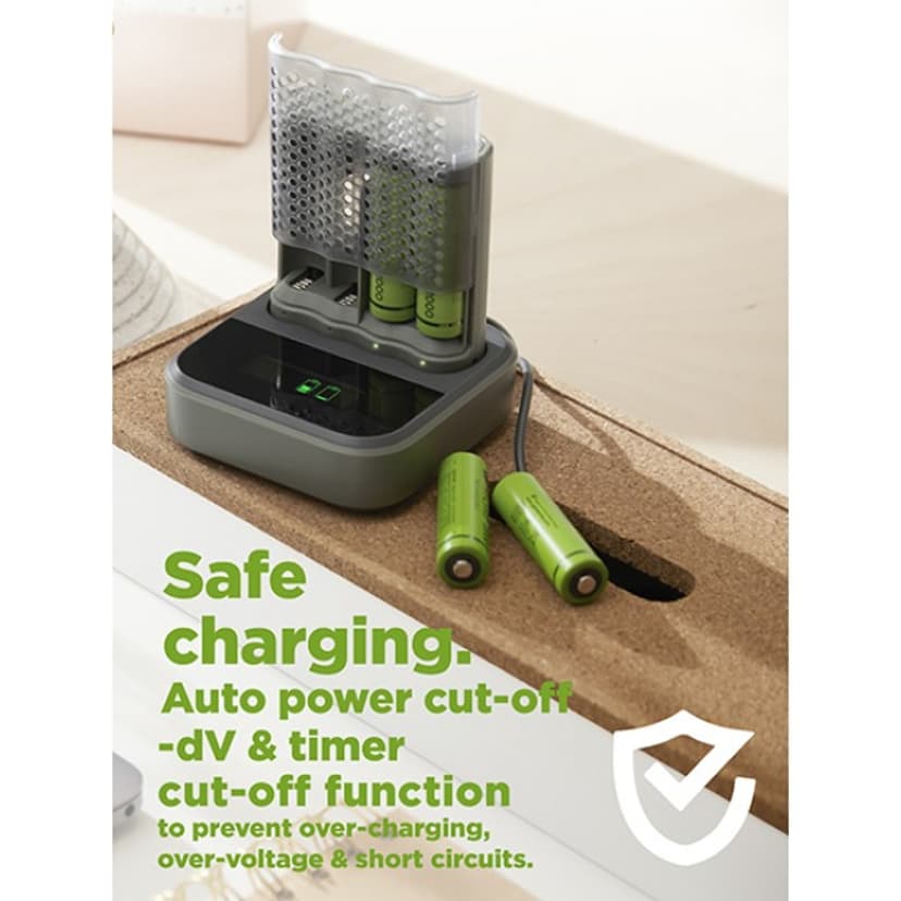 GP ReCyko Speed Charger M451 USB + Laddningsdocka + 4st 2600mAh Batteri