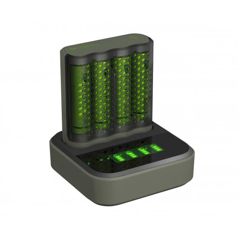 GP ReCyko Speed Charger M451 USB + Lataustelakka + 4kpl 2600mAh akkua