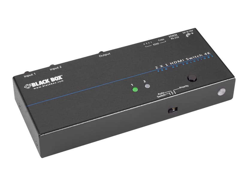 Black Box HDMI Switch - 2X1 4K IR RS232