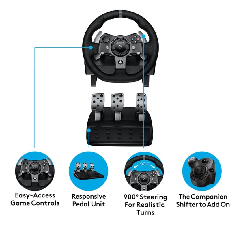 Logitech G920 Driving Force Svart