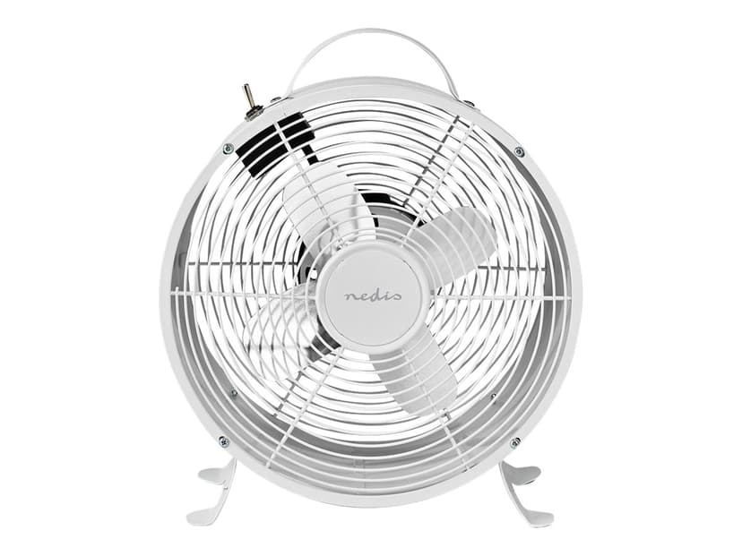 Nedis Pöytätuuletin Retro 25cm 20W 2-Nopeudet Valkoinen