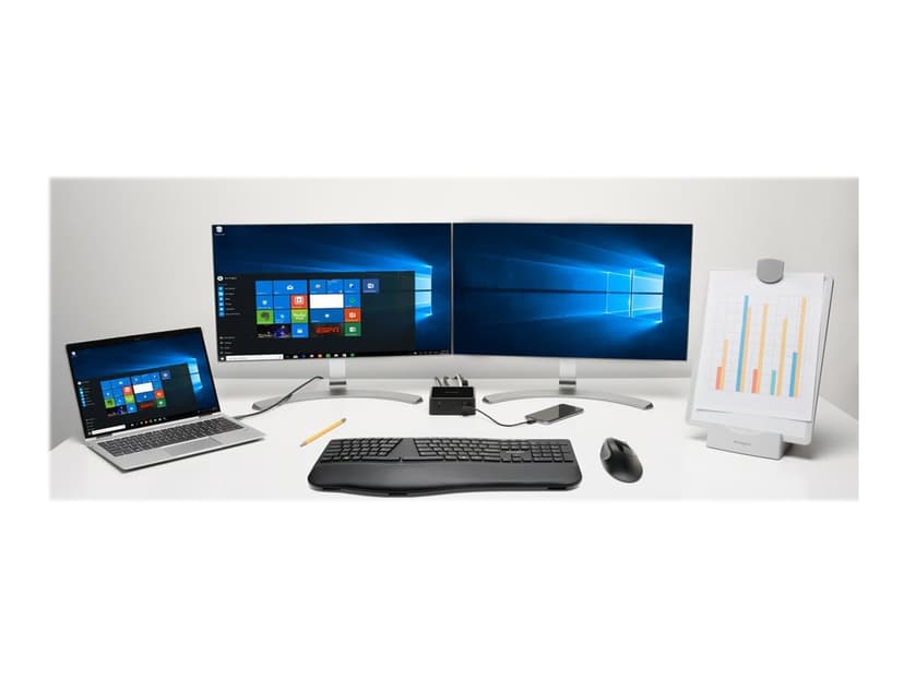 Kensington Pro Fit Ergo Wireless Mouse RF-draadloos + Bluetooth Muis