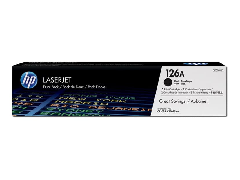 HP Värikasetti Musta 1.2K - CE310AD 2-Pack