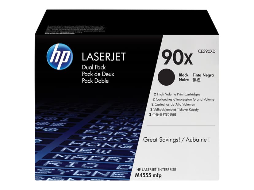 HP Toner Svart 90X 24K - CE390XD
