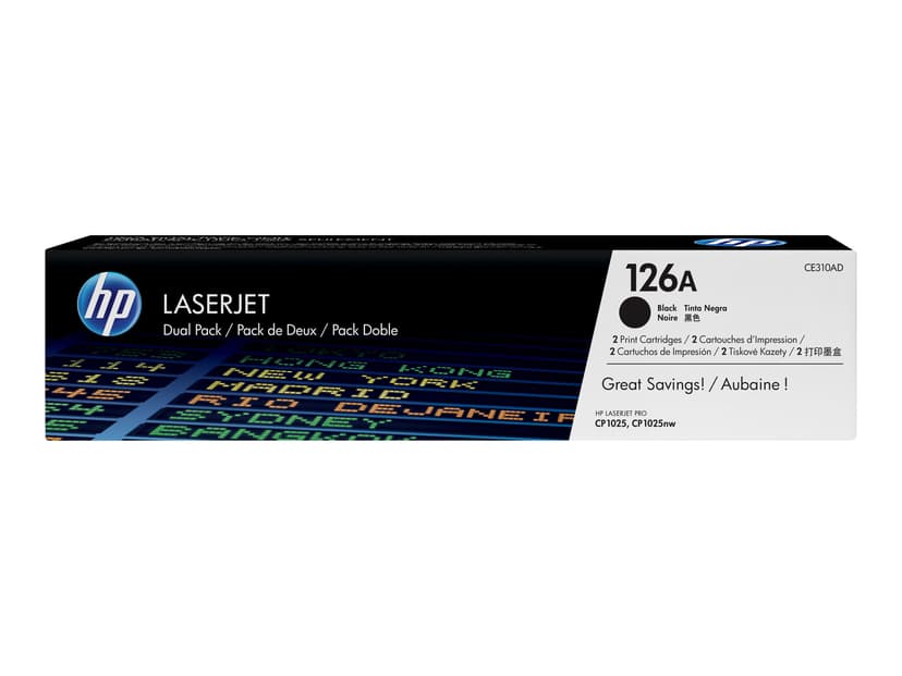 HP Värikasetti Musta 1.2K - CE310AD 2-Pack