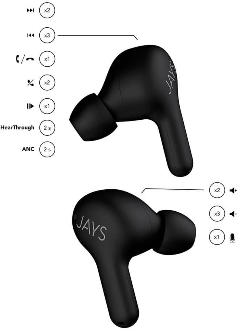 Jays T-seven Tws In-ear - Black