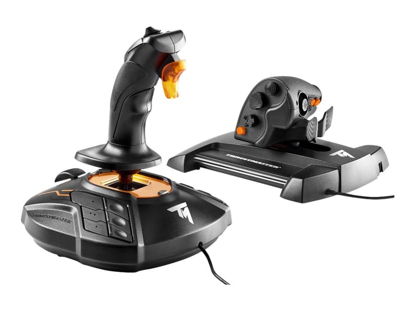 Thrustmaster T-16000M FCS Hotas Svart, Oransje USB Joystick/Styrepinne Analog/digital PC Oransje, Svart