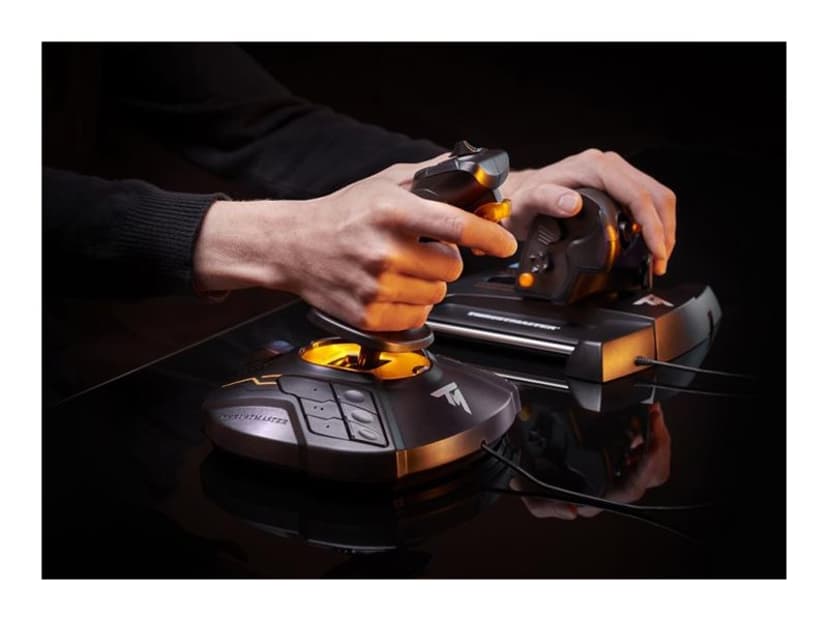 Thrustmaster T-16000M FCS Hotas Musta, Oranssi USB Ohjaussauva Analoginen/Digitaalinen PC Musta, Oranssi