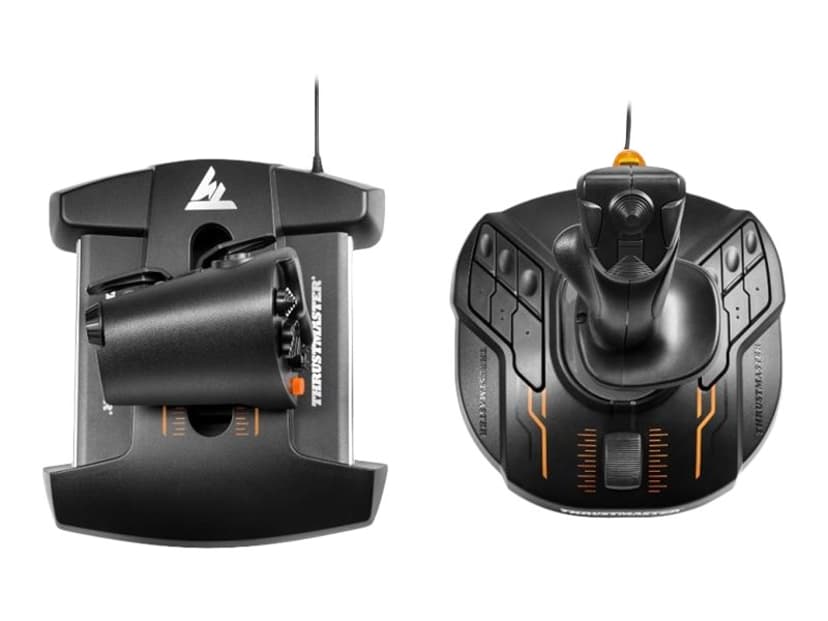 Thrustmaster T-16000M FCS Hotas Musta, Oranssi USB Ohjaussauva Analoginen/Digitaalinen PC Musta, Oranssi