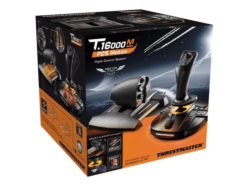 Thrustmaster T-16000M FCS Hotas Svart, Oransje USB Joystick/Styrepinne Analog/digital PC Oransje, Svart