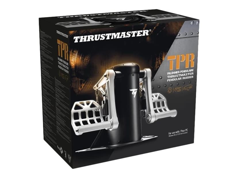 Thrustmaster TPR Rudder Musta, Hopea USB Lentosimulaattori Analoginen PC Hopea, Musta