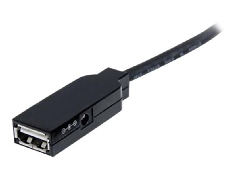 Startech 20m USB 2,0 Actieve Verlengkabel 20m USB-A USB-A Zwart
