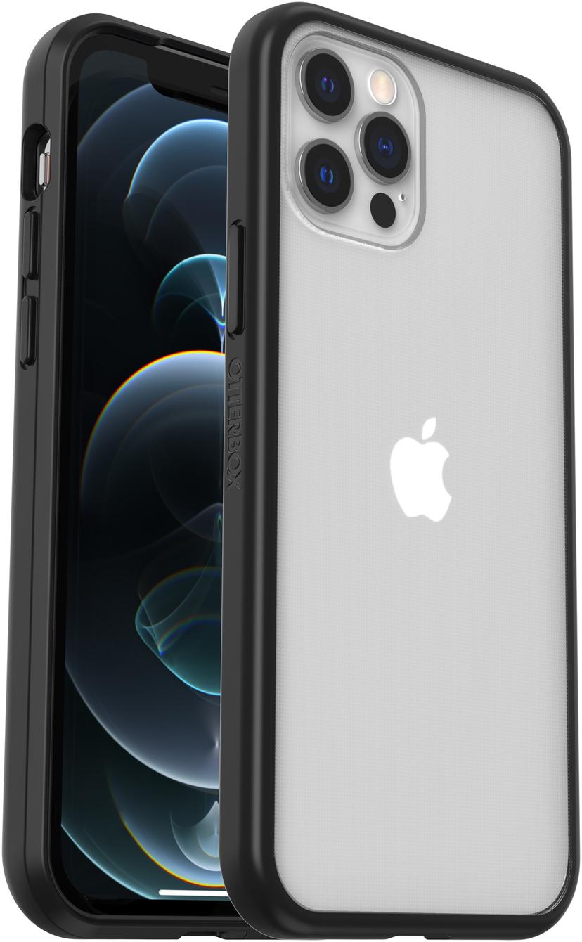 Otterbox React Series iPhone 12, iPhone 12 Pro Svart, Transparent