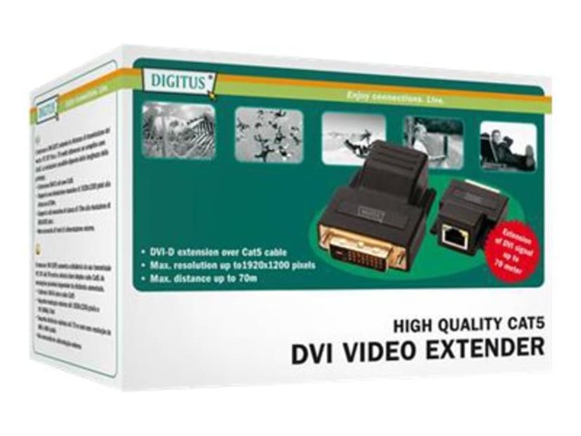 Digitus DVI-förlängning över IP RJ-45 Hona DVI-D Hane