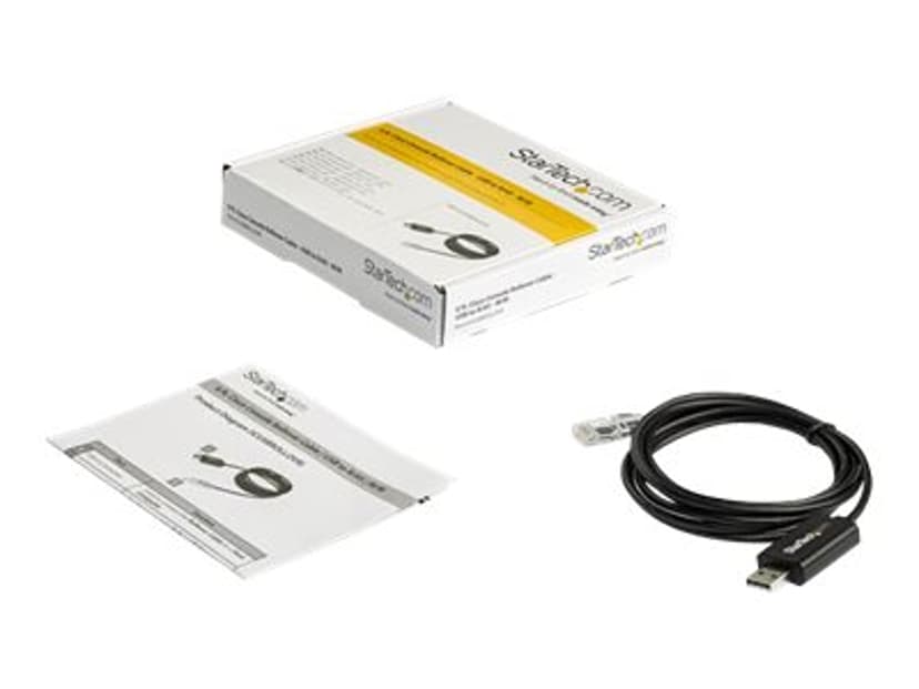 Startech StarTech.com ICUSBROLLOVR kaapelin sukupuolenvaihtaja RJ-45 USB 2.0 Type-A Musta RJ-45 USB-A 2.0