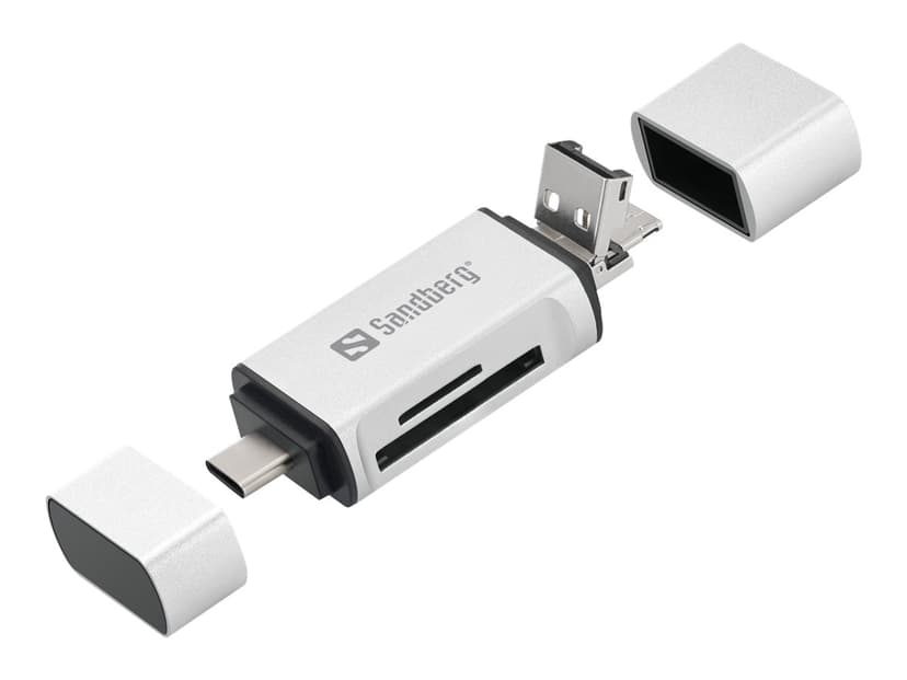 Sandberg Card Reader USB-C+USB+MicroUSB