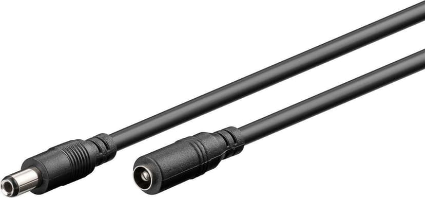Microconnect DC forlængerkabel – 5,5 x 2,5 – 10 m 10m Sort