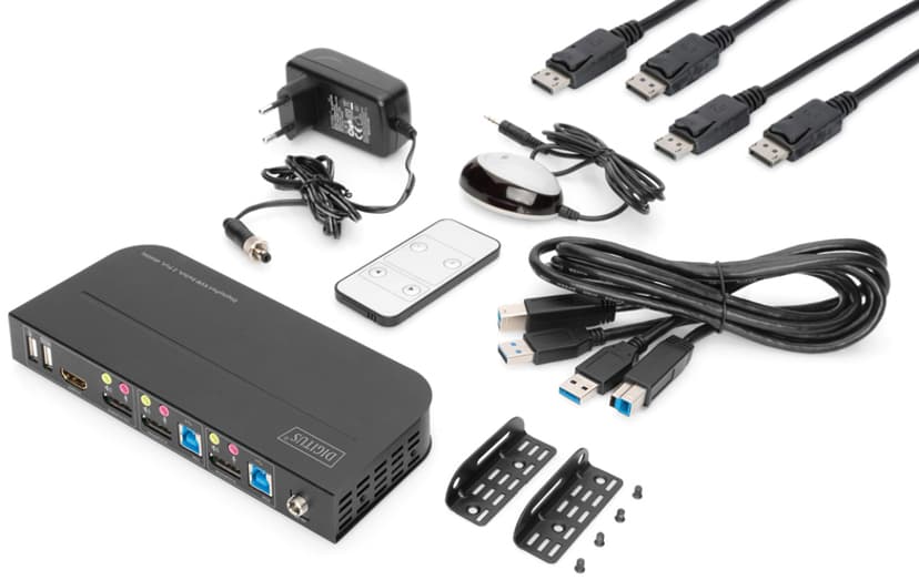 Digitus Industriel 4K KVM switch med 2 porte