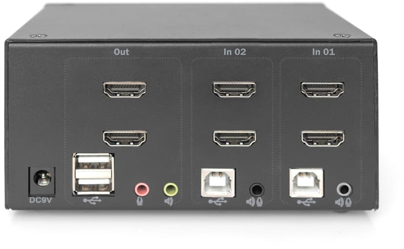 Digitus 2-porters Dual Display 4K HDMI KVM-svitsj