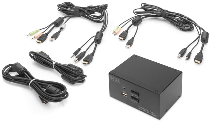 Digitus 2-port Dual Display 4K HDMI KVM Switch
