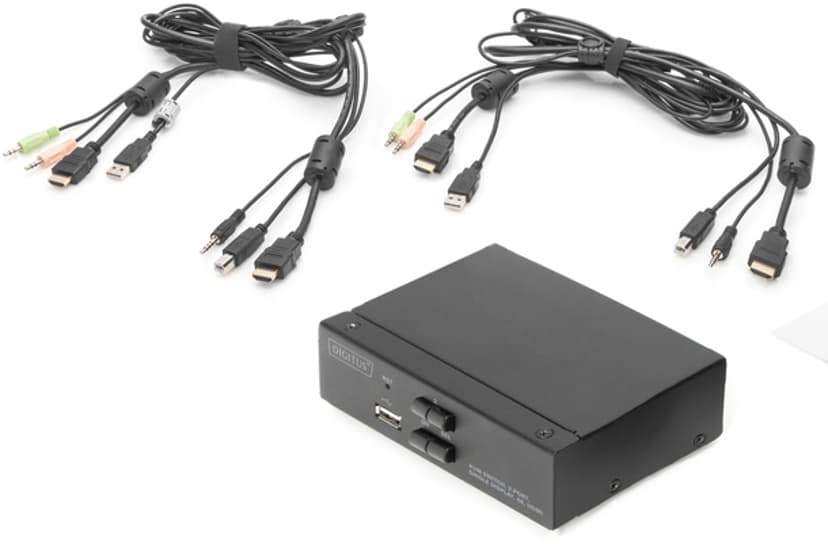 Digitus 2-porttinen 4K HDMI KVM -kytkin