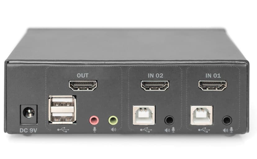 Digitus 2-porttinen 4K HDMI KVM -kytkin