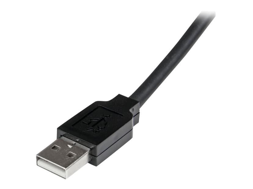 Startech 25m USB 2.0 actieve verlengkabel 25m USB-A USB-A Zwart