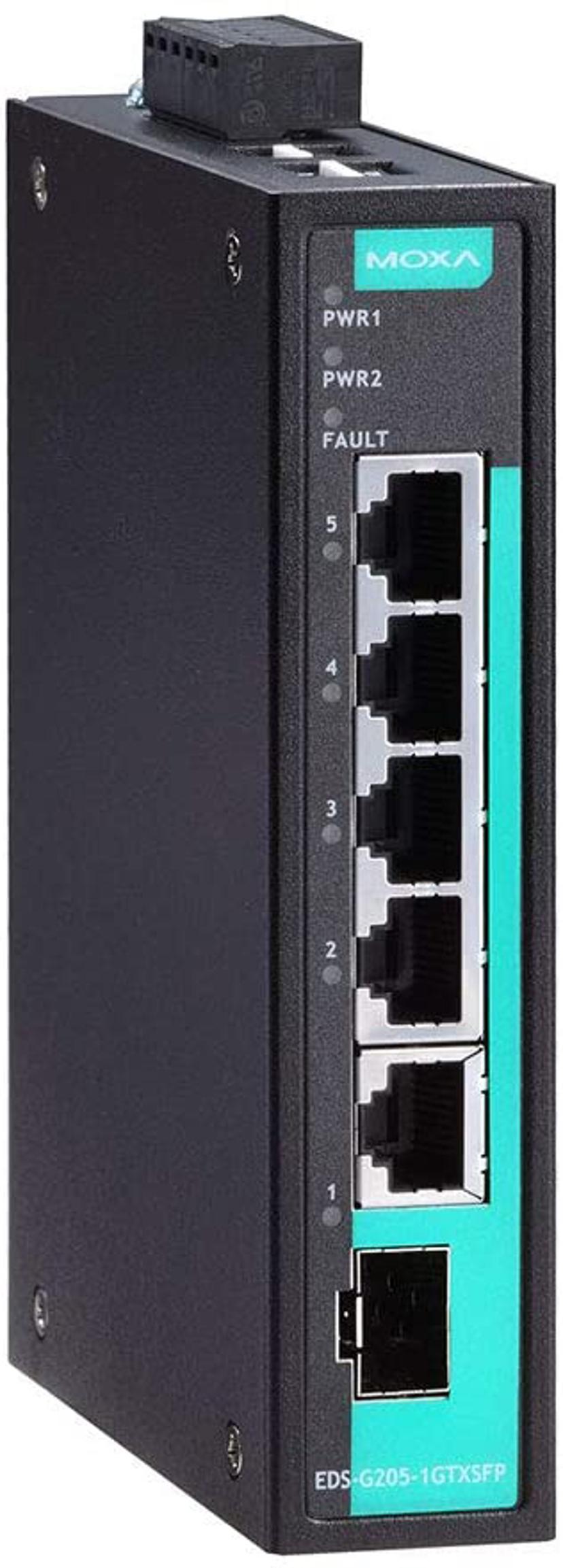 Moxa EDS-G205-1GTXSFP Industriell uadministrert 5-porters svitsj