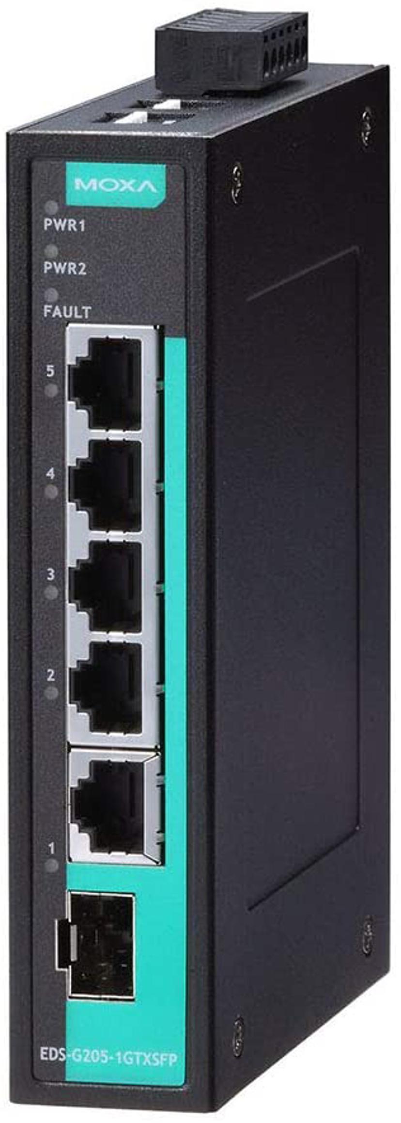 Moxa EDS-G205-1GTXSFP Industriell uadministrert 5-porters svitsj