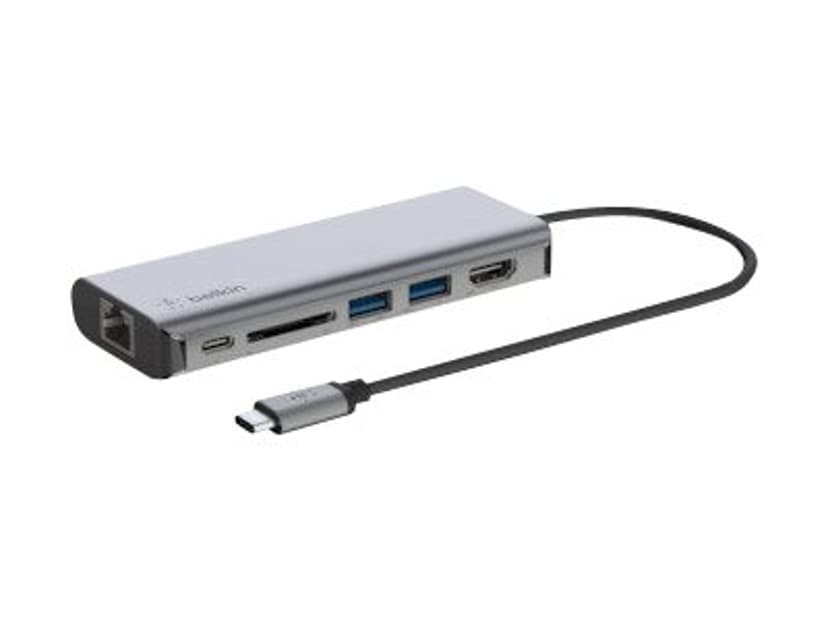 Belkin AVC008BTSGY dockingstation USB 3.2 Gen 1 (3.1 Gen 1) Type-C Sort, Grå USB 3.2 Gen 1 (3.1 Gen 1) Type-C
