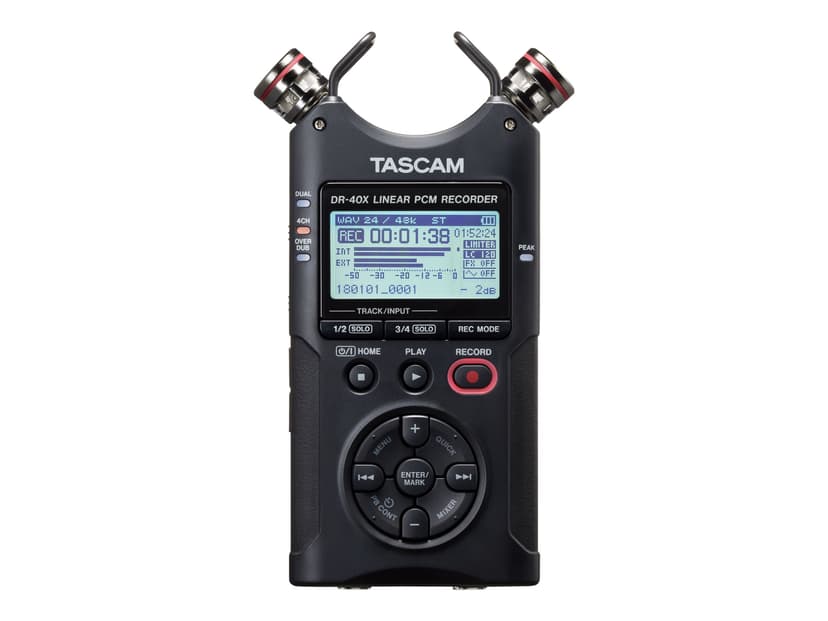 Tascam Handheld 4-Track Recorder Dual Recording 2X Stereo