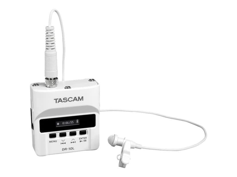 Tascam Digital Audio Recorder With Lavalier Mic - White
