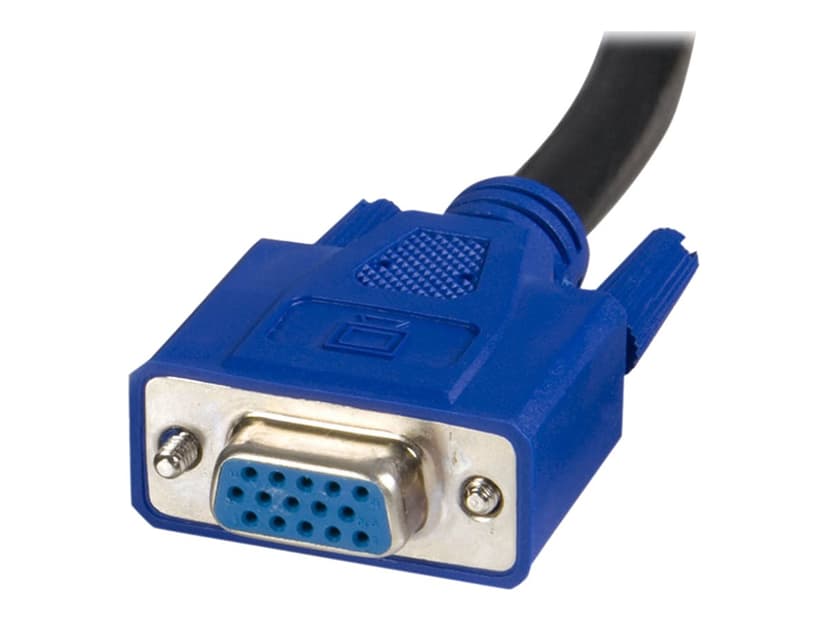 Startech StarTech.com SVUSB2N1_10 KVM-kaapeli Musta 3 m