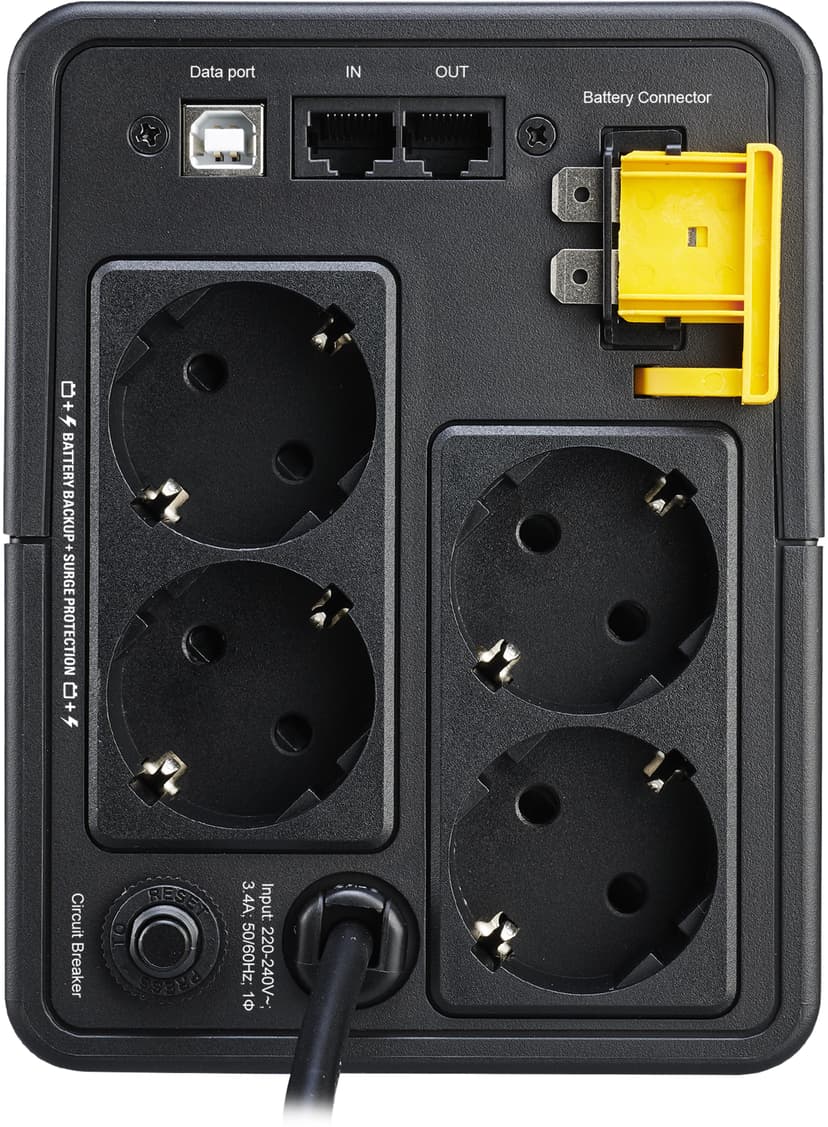 APC Back-UPS BX750MI-GR Noodstroomvoeding - 750VA, 4x stopcontact, USB