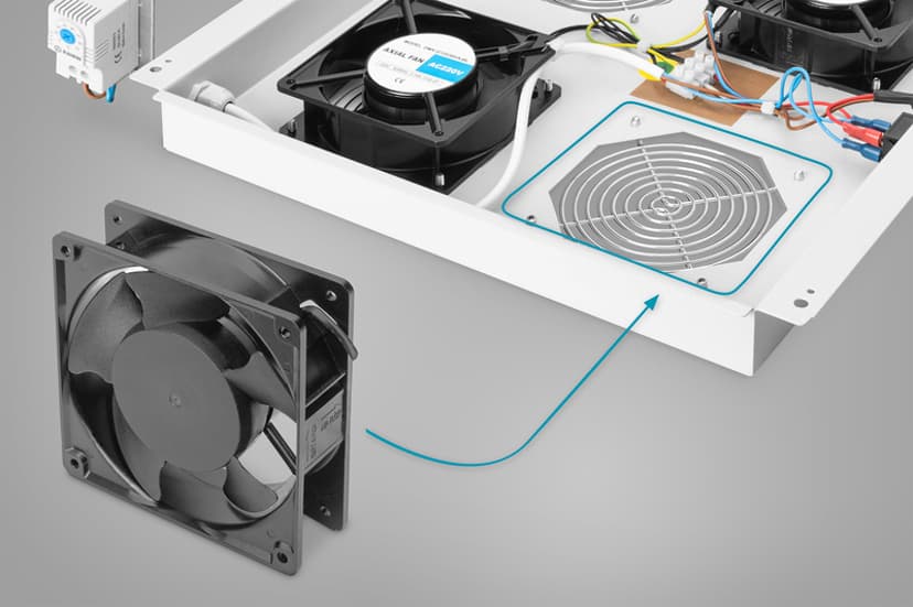 Digitus Dn-19 Fan 120x120 Fan For Racks 230v Tuuletin Musta