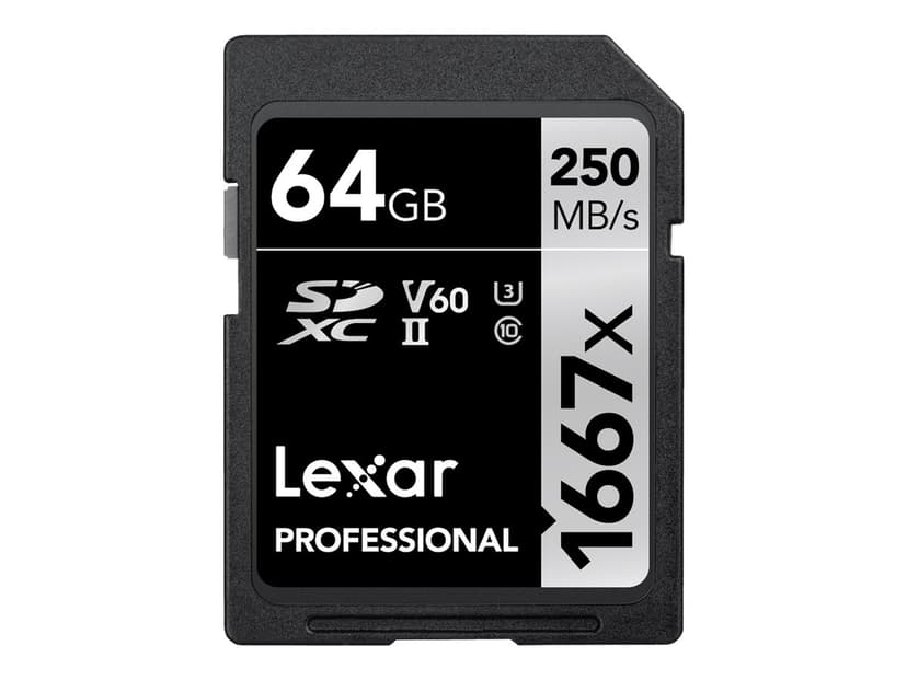 Lexar SDXC, 64 GB UHS-II Klass 10 64GB SDXC UHS-II