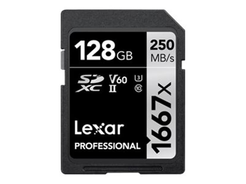 Lexar SDXC, 128 GB UHS-II Luokka 10 128GB SDXC UHS-II