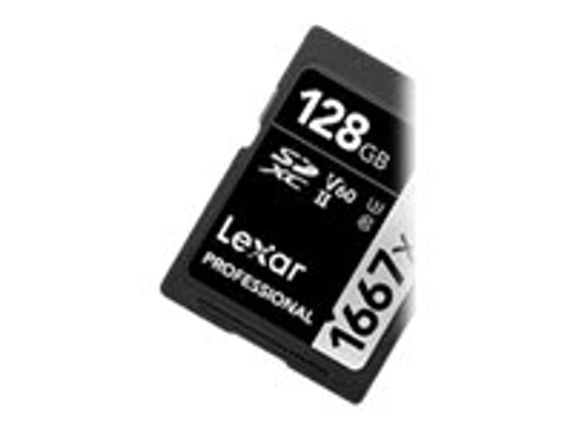 Lexar SDXC, 128 GB UHS-II Luokka 10 128GB SDXC UHS-II