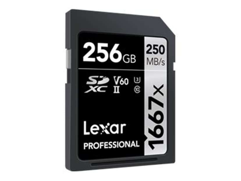 Lexar SDXC, 256 GB UHS-II Luokka 10 256GB SDXC UHS-II