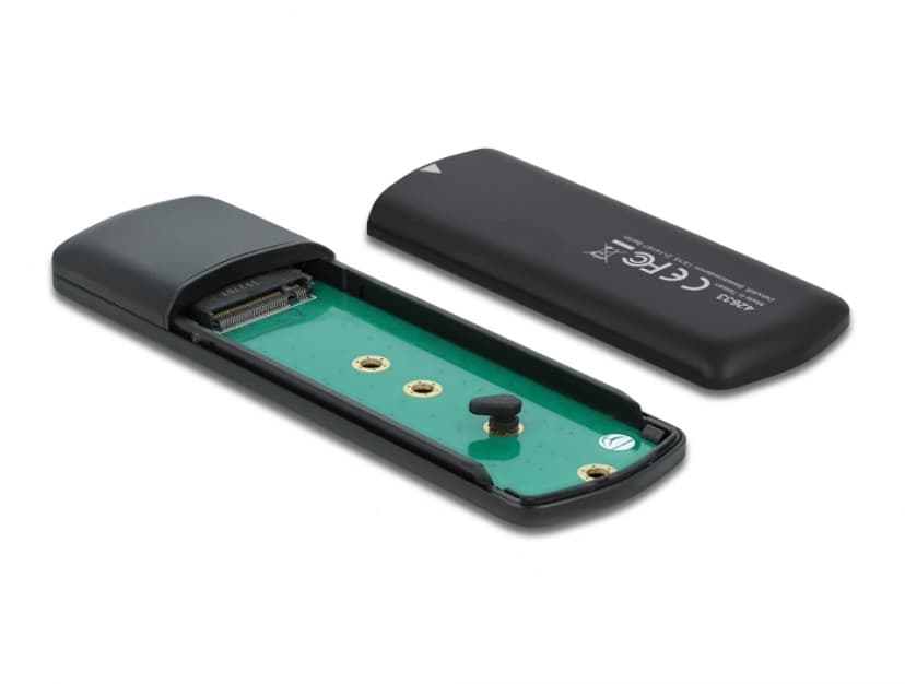 Delock External chassi för M.2 NVMe PCIeeller SATA SSD