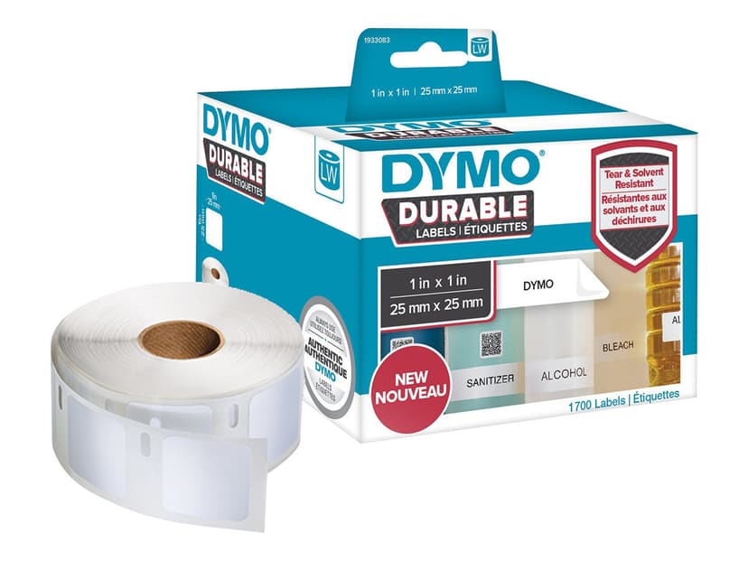 Dymo Etiketter Durable Multi-Purpose 25 x 25 mm 850 stk. 2-pakning